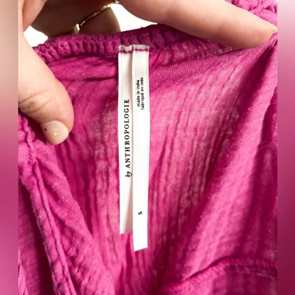 Anthropologie Gauze Braided High Neck Swim Coverup Size Small Cotton - Picture 6 of 9